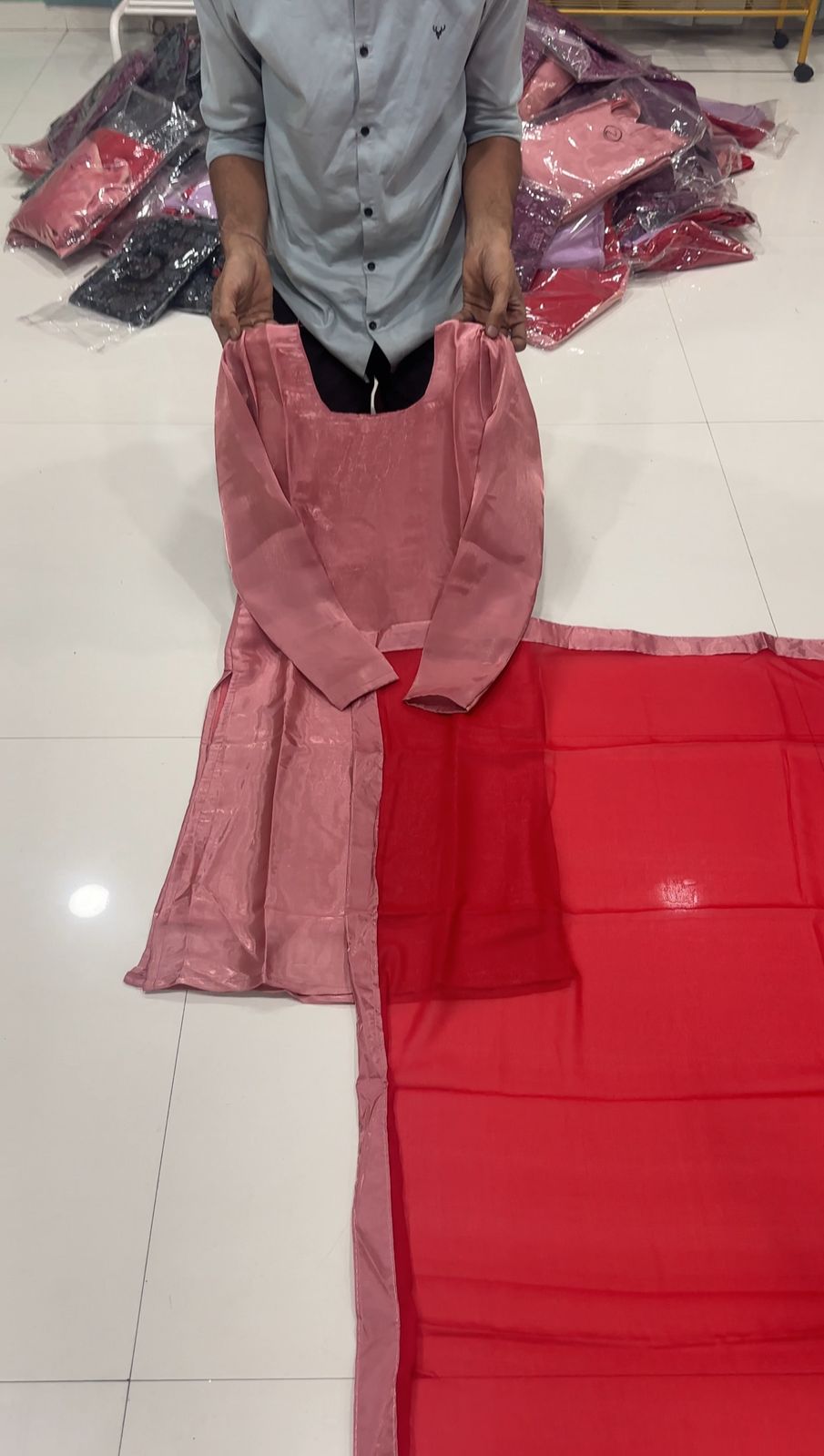 Stunning Silk Kurti And Dupatta