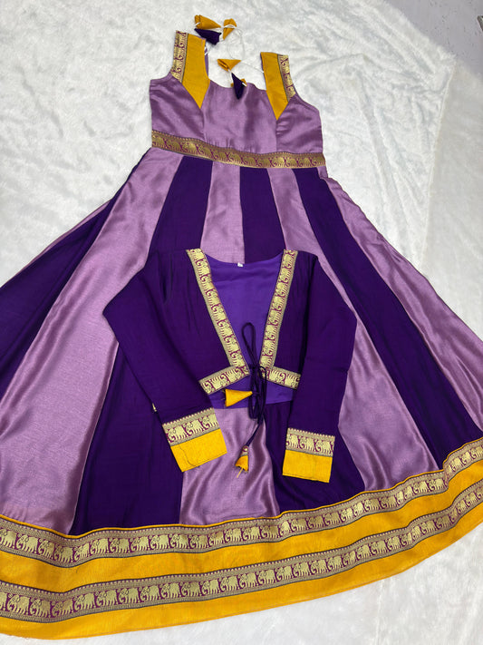 Vichitra Removable Jacket Gown