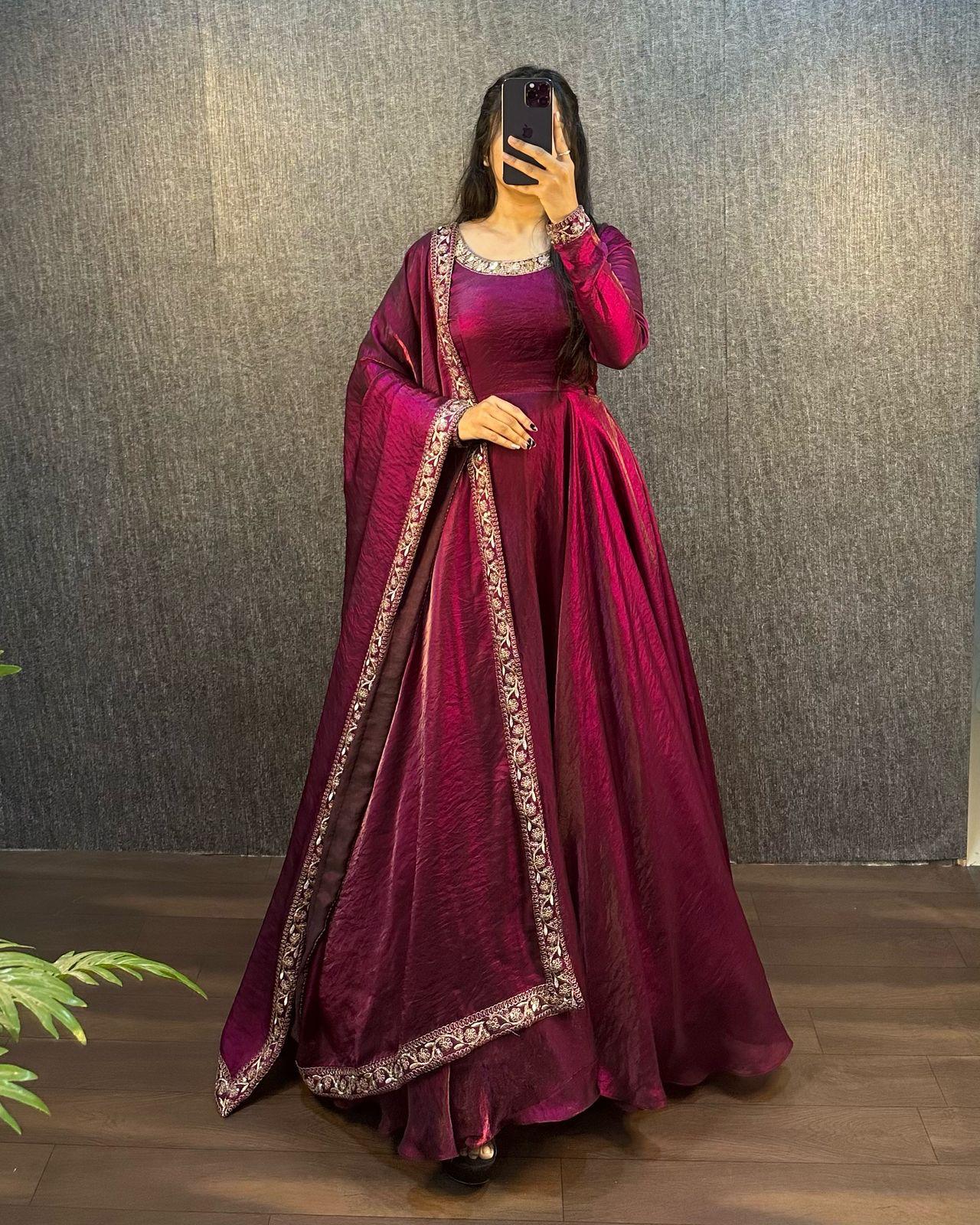 Silk sequence Gown